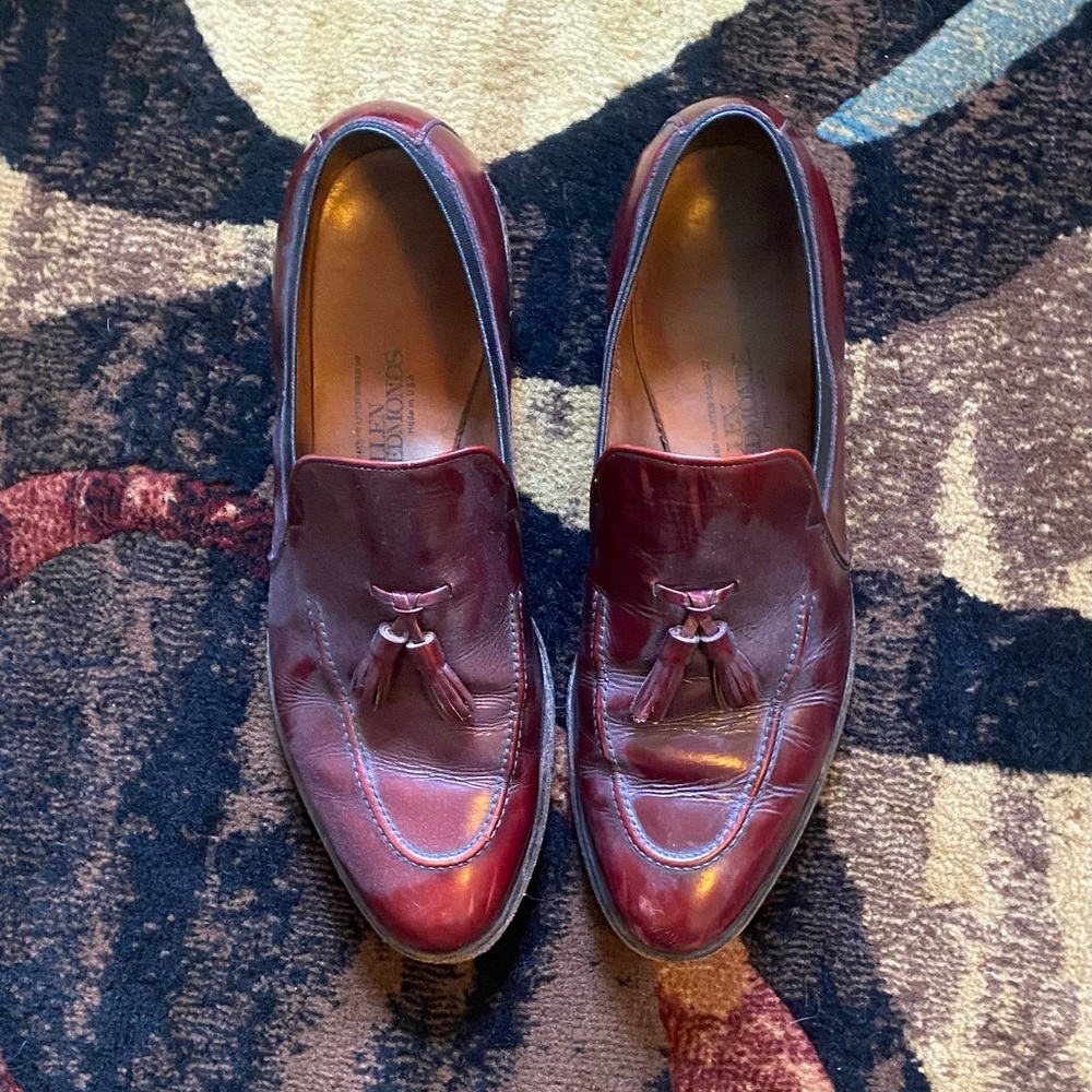 Red leather Allen Edmonds size 12